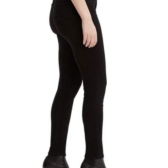 LEVI'S Womens 711 Skinny Jeans - Size 27 - Soft Black - Picture 3 of 5